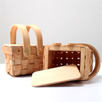 Wood Picnic Basket Favor - pack of 6